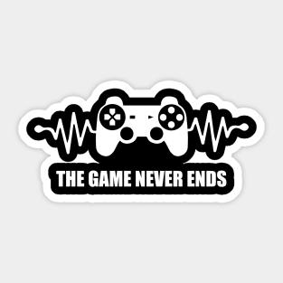 game never ends heartbeat controller gamer quote gaming Sticker